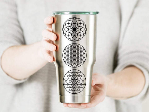 Sacred Geometry svg, Sri Yantra, flower of life, torus, boho svg, yoga svg, dxf files for plasma, cnc files for wood, glowforge files, vegan SVG CutLeafSvg 