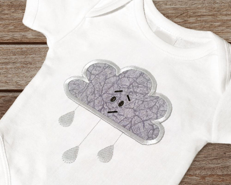 Sad Rain Cloud Applique Embroidery Embroidery/Applique Designed by Geeks 