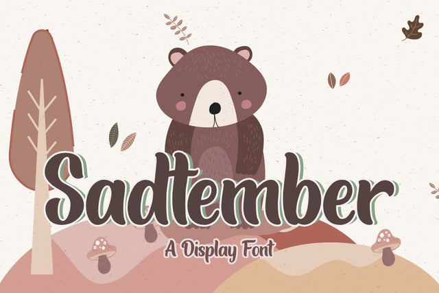 Sadtember | Display Font Font Jimtype Studio 