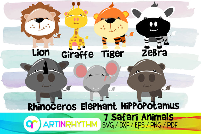 safari animals, safari animal svg, aimals svg SVG Artinrhythm shop 
