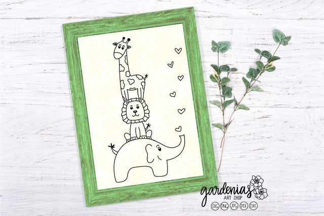 Safari Animals SVG Cut File SVG Gardenias Art Shop 