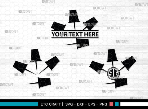 Safety Pin Monogram, Safety Pin Silhouette, Safety Pin SVG, Pin Svg, Open Safety Pin Svg, Closed Safety Pin Svg, SB00210 SVG ETC Craft 