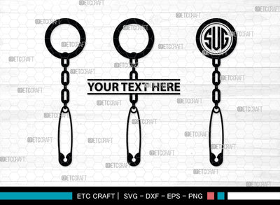 Safety Pin Monogram, Safety Pin Silhouette, Safety Pin SVG, Pin Svg, Open Safety Pin Svg, Closed Safety Pin Svg, SB00210 SVG ETC Craft 