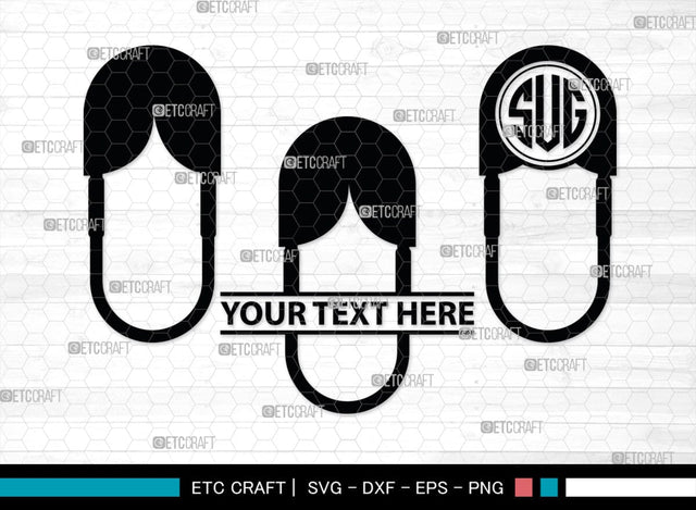 Safety Pin Monogram, Safety Pin Silhouette, Safety Pin SVG, Pin Svg, Open Safety Pin Svg, Closed Safety Pin Svg, SB00210 SVG ETC Craft 