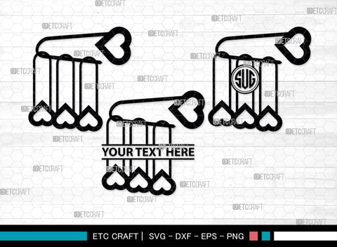 Safety Pin Monogram, Safety Pin Silhouette, Safety Pin SVG, Pin Svg, Open Safety Pin Svg, Closed Safety Pin Svg, SB00210 SVG ETC Craft 