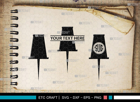 Safety Pin Monogram, Safety Pin Silhouette, Safety Pin SVG, Pin Svg, Open Safety Pin Svg, Closed Safety Pin Svg, SB00210 SVG ETC Craft 