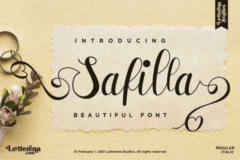 Safilla Font Letterena Studios 