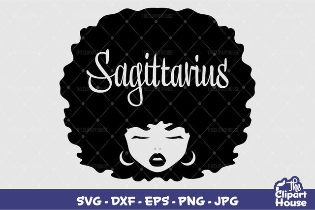 Sagittarius Afro Woman SVG The Clipart House 