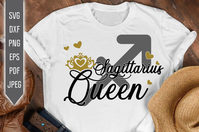 Sagittarius Queen Svg. Zodiac Sign Svg. Horoscope Svg. Sagittarius Sign Svg. Sagittarius Shirt. Sagittarius Birthday Svg. Cricut, Silhouette SVG Mint And Beer Creations 