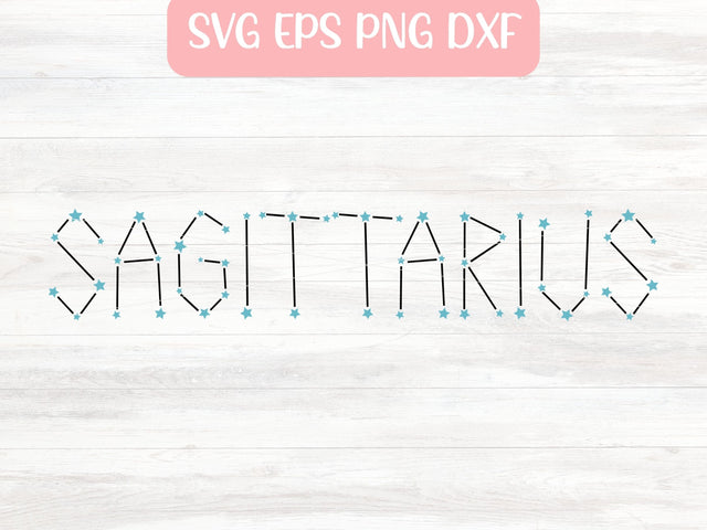 Sagittarius Zodiac Sign SVG File for Cricut or Silhouette, Horoscope Sublimation PNG, Digital Download Commercial Use SVG Apple Grove Designs 