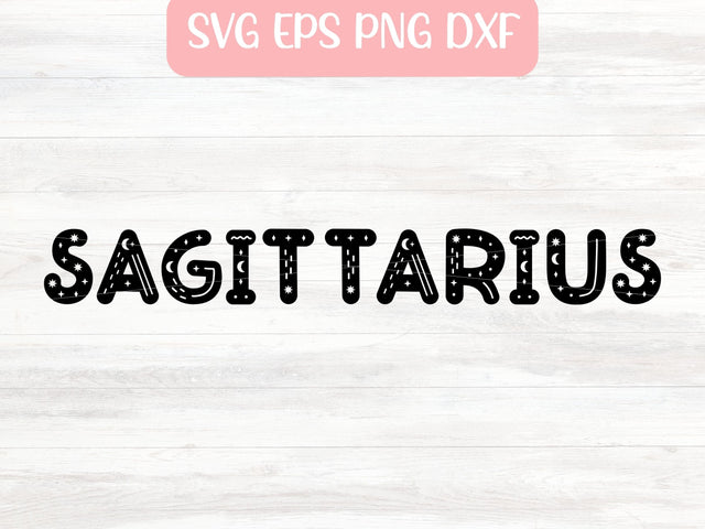 Sagittarius Zodiac Sign SVG File for Cricut or Silhouette, Horoscope Sublimation PNG, Digital Download Commercial Use SVG Apple Grove Designs 