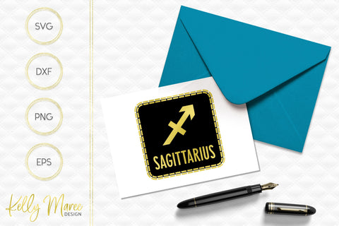 Sagittarius Zodiac SVG Cut File Kelly Maree Design 