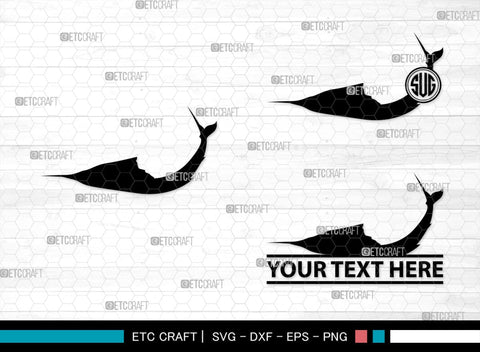 Sail Fish Monogram, Sail Fish Silhouette, Sail Fish SVG, Blue Marlin Svg, Marlin Svg, Swordfish Svg, Sea Fish Svg, SB00312 SVG ETC Craft 