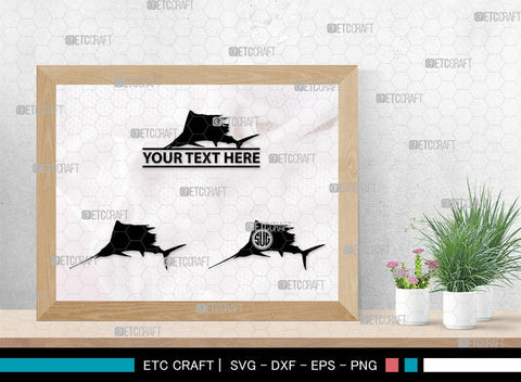 Sail Fish Monogram, Sail Fish Silhouette, Sail Fish SVG, Blue Marlin Svg, Marlin Svg, Swordfish Svg, Sea Fish Svg, SB00312 SVG ETC Craft 