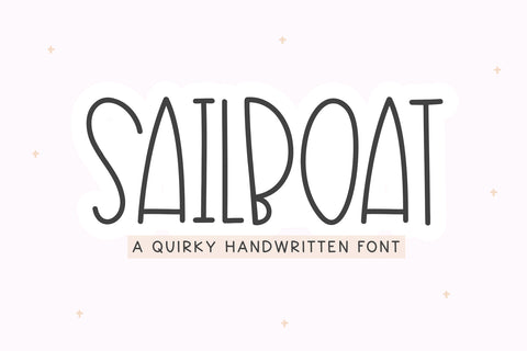 Sailboat - Fun Handwritten Font Font KA Designs 