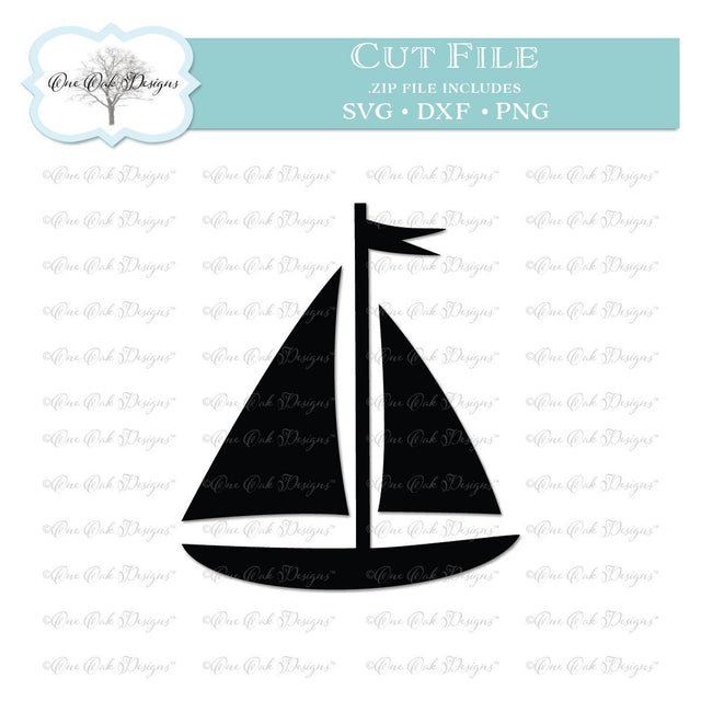 Sailboat SVG One Oak Designs 