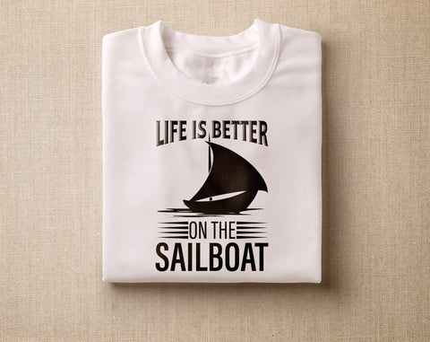 Sailing SVG Bundle, 6 Designs, Sailing Quotes SVG, Life Is Better On The Sailboat SVG, Sailing Is My Favorite Therapy SVG, I'd Rather Be Sailing SVG SVG HappyDesignStudio 