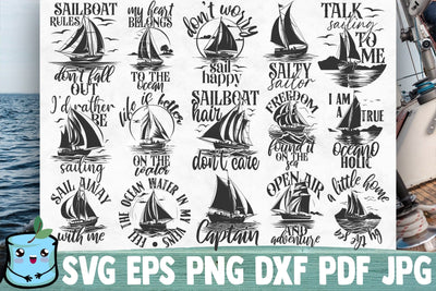 Sailing SVG Bundle - Cruising Cut Files SVG MintyMarshmallows 