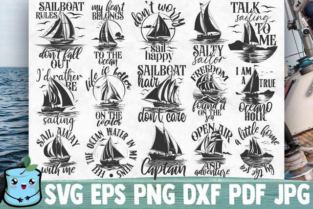 Sailing SVG Bundle - Cruising Cut Files SVG MintyMarshmallows 