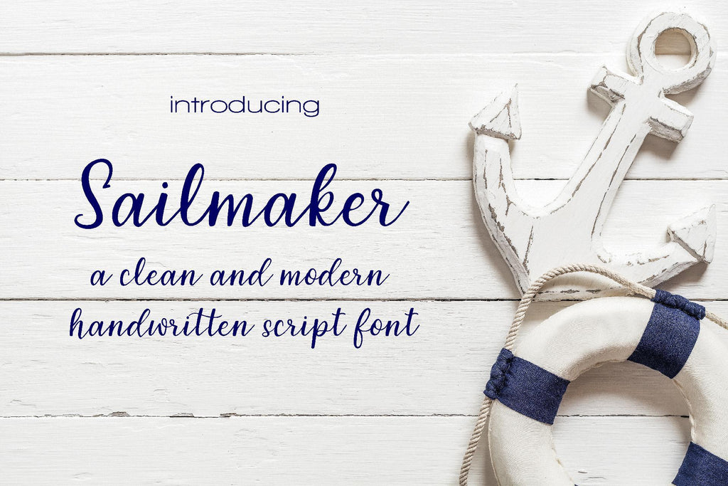 Sailmaker Script A Modern Minimalistic Hand Lettered Font | Maple and ...