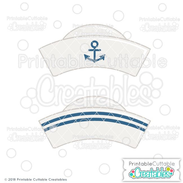 Sailor Hat SVG Printable Cuttable Creatables 