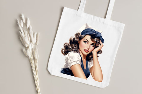 Sailor Pin Up Girls Clipart Bundle Sublimation Regulrcrative 