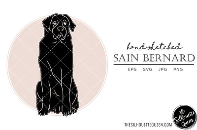 Sain Bernard Sketch SVG Loveleen Kaur 
