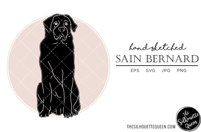Sain Bernard Sketch SVG Loveleen Kaur 