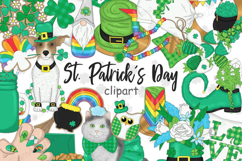 Saint Patrick's Day Clipart | Irish Illustration SVG GlamArtZhanna 