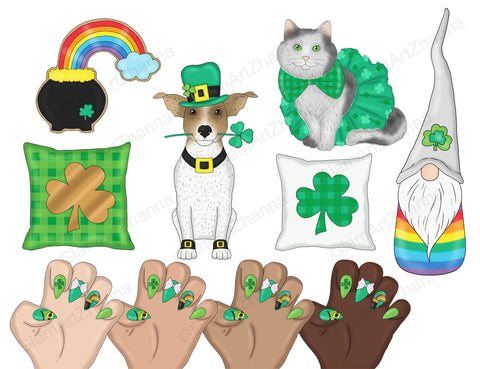 Saint Patrick's Day Clipart | Irish Illustration SVG GlamArtZhanna 