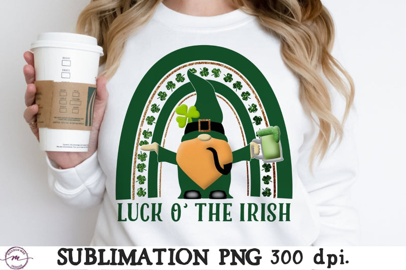 Saint Patrick’s Day Gnome Sublimation | Luck O’ The Irish Sublimation Madison Mae Designs 