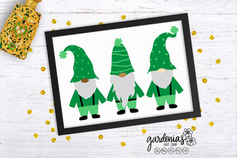 Saint Patrick's Day Gnomes SVG SVG Gardenias Art Shop 