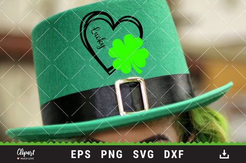Saint Patrick's Day Heart SVG, PNG DXF, Cricut, Silhouette, etc SVG ClipartMuchLove 