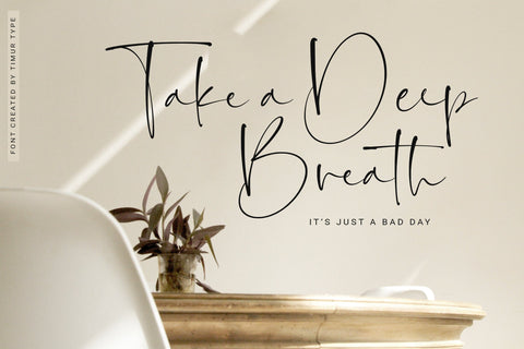 Saint Timothy - Modern Signature font Font Timur type 