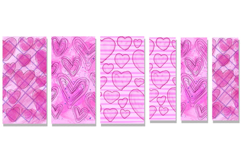 Saint Valentine Pen Wrap, Pink Heart Sublimation Sublimation Natasha Prando 