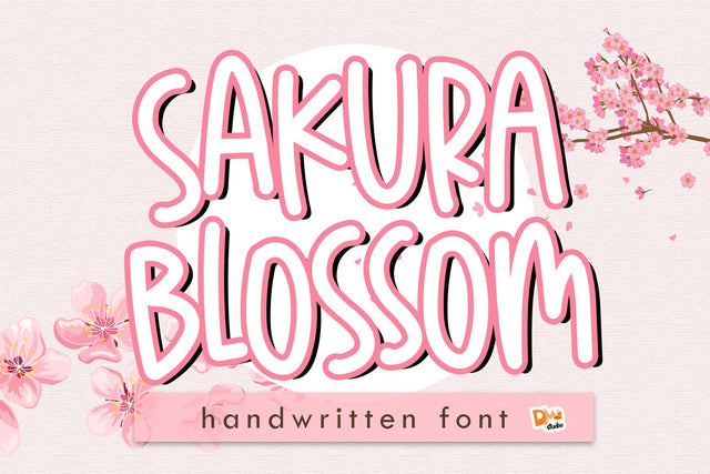 Sakura Blossom Font Dm Letter Studio 