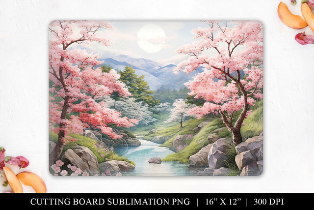 Sakura Chopping Board Sublimation File Sublimation BijouBay 