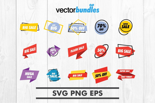 Sale banner bundle clip art svg SVG vectorbundles 