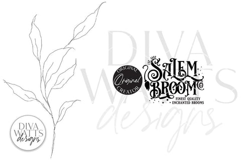Salem Broom Co SVG | Halloween Design SVG Diva Watts Designs 