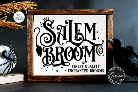 Salem Broom Co SVG | Halloween Design SVG Diva Watts Designs 