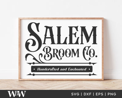 Salem Broom Co SVG | Halloween Sign SVG SVG Wood And Walt 