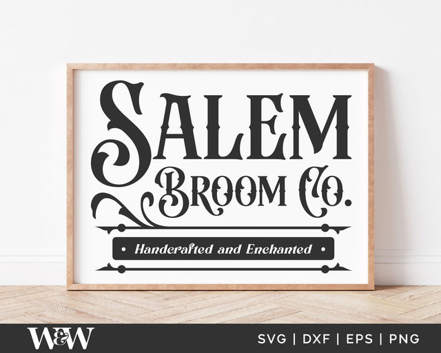 Salem Broom Co SVG | Halloween Sign SVG SVG Wood And Walt 