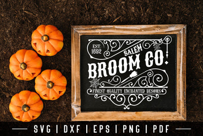 Salem Broom Co, Vintage Halloween Sign SVG SVG CraftLabSVG 