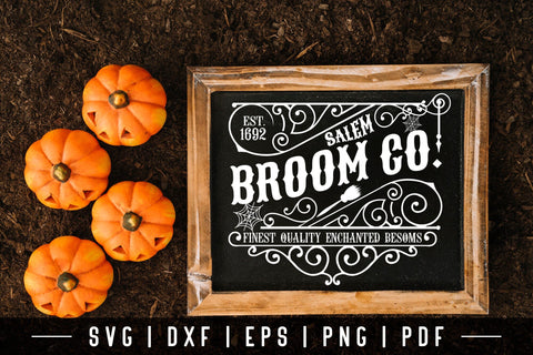 Salem Broom Co, Vintage Halloween Sign SVG SVG CraftLabSVG 
