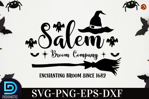 salem broom company enchanting broom since 1682, Halloween T shirt Design, SVG DESIGNISTIC 