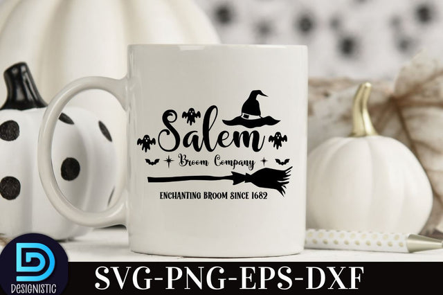 salem broom company enchanting broom since 1682, Halloween T shirt Design, SVG DESIGNISTIC 