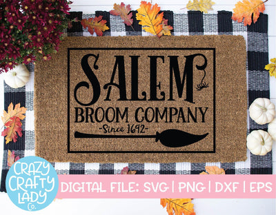 Salem Broom Company | Halloween SVG Cut File SVG Crazy Crafty Lady Co. 