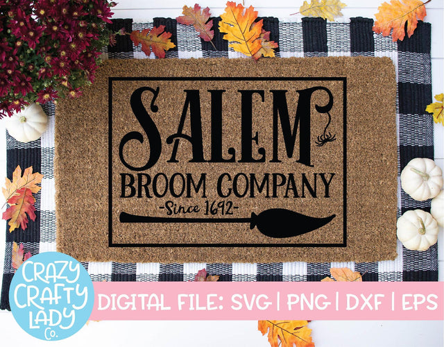 Salem Broom Company | Halloween SVG Cut File SVG Crazy Crafty Lady Co. 