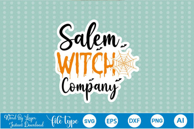 Salem Witch Company Sticker SVG SVGs,Quotes and Sayings,Food & Drink,On Sale, Print & Cut SVG DesignPlante 503 