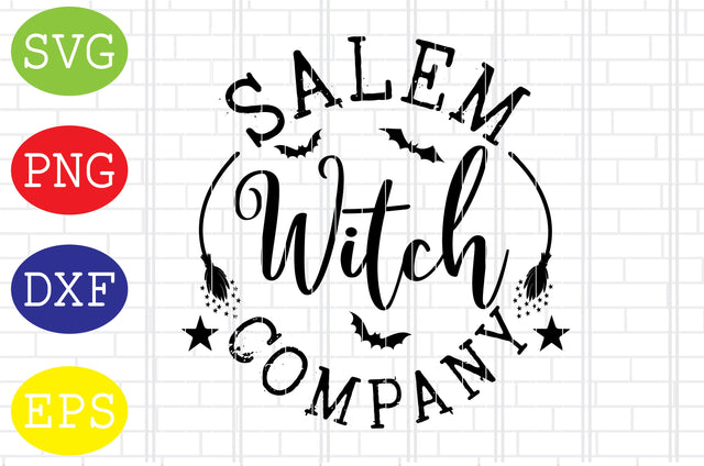Salem Witch Company Svg, Spooky Svg, Cauldron Svg, Halloween Svg, Witch Svg, Ghost Svg, Png, Eps, Dxf Files SVG DigitalSvgFiles 